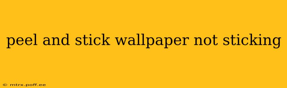 peel and stick wallpaper not sticking