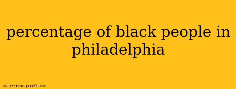 percentage of black people in philadelphia