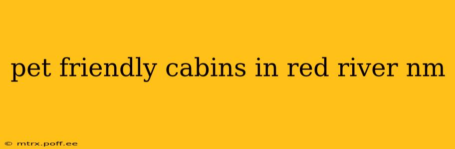 pet friendly cabins in red river nm