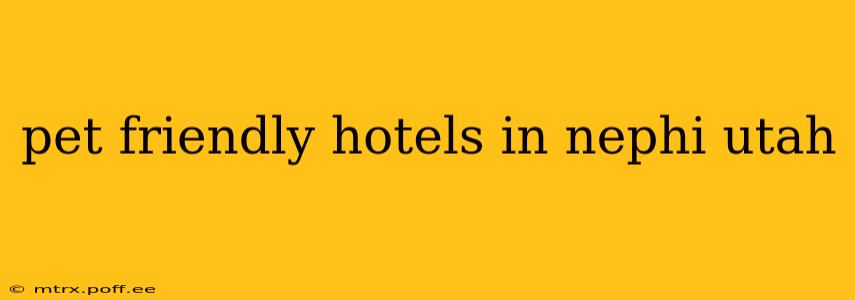 pet friendly hotels in nephi utah