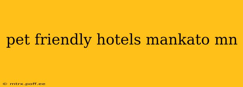 pet friendly hotels mankato mn