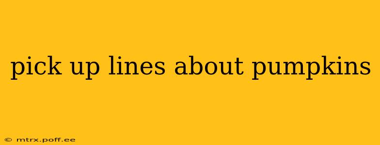 pick up lines about pumpkins