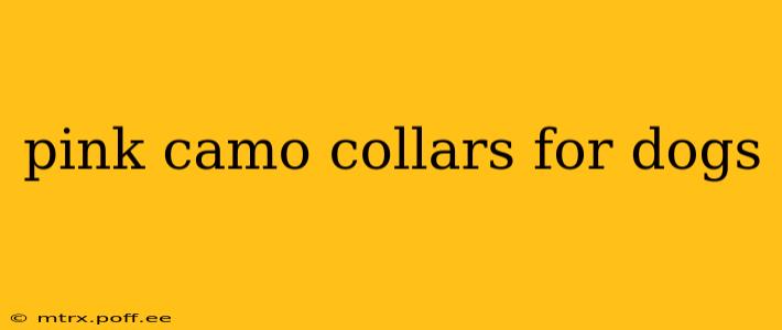 pink camo collars for dogs