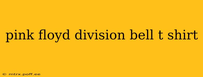 pink floyd division bell t shirt