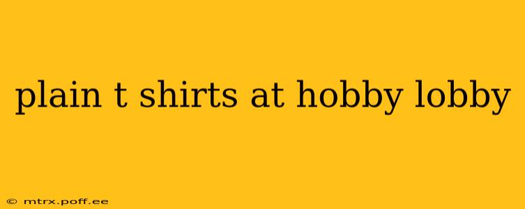 plain t shirts at hobby lobby
