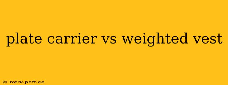 plate carrier vs weighted vest