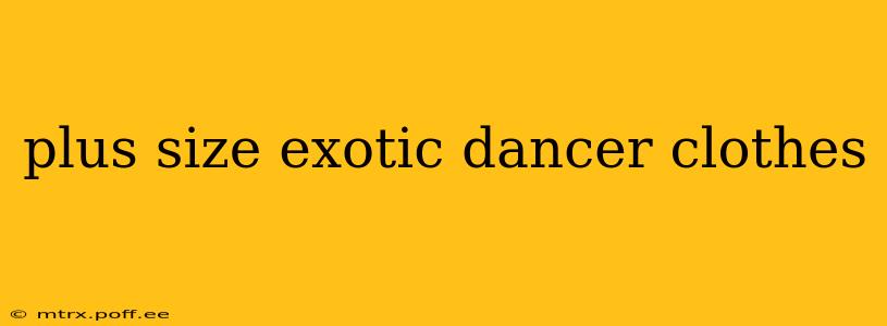 plus size exotic dancer clothes