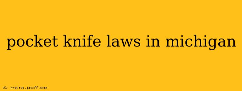 pocket knife laws in michigan