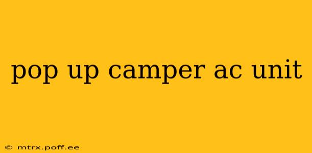 pop up camper ac unit