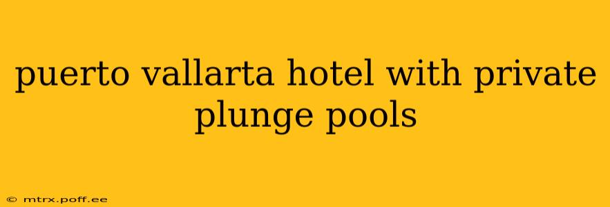 puerto vallarta hotel with private plunge pools