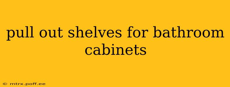 pull out shelves for bathroom cabinets