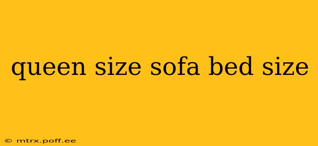 queen size sofa bed size