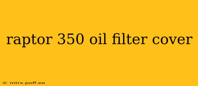 raptor 350 oil filter cover