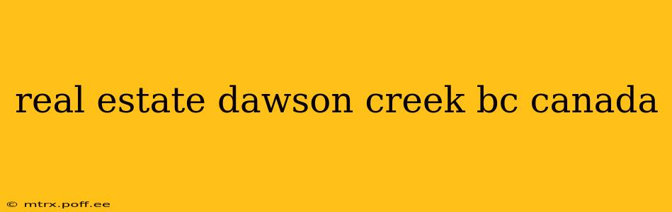real estate dawson creek bc canada