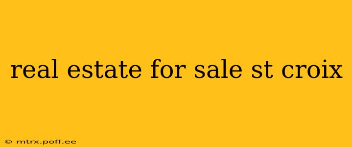 real estate for sale st croix