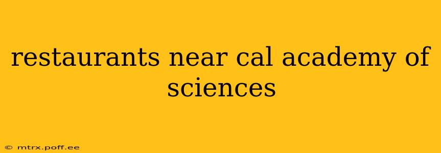 restaurants near cal academy of sciences