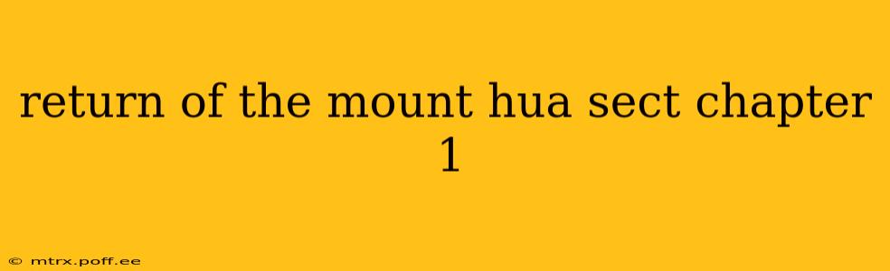 return of the mount hua sect chapter 1