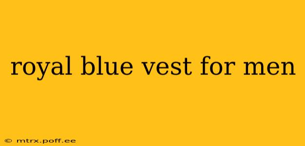 royal blue vest for men
