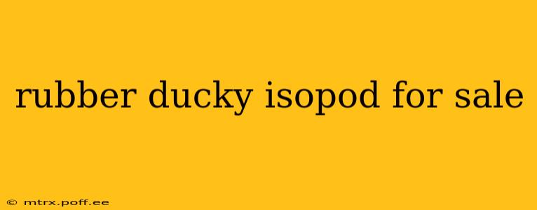 rubber ducky isopod for sale