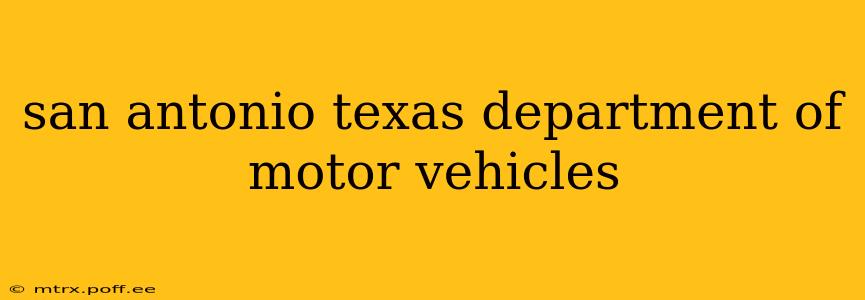 san antonio texas department of motor vehicles