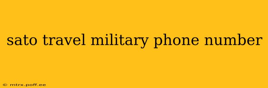 sato travel military phone number