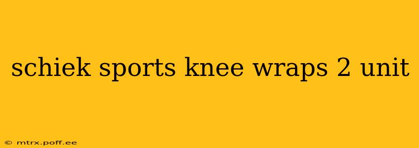 schiek sports knee wraps 2 unit