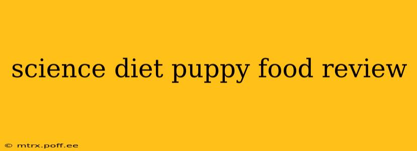 science diet puppy food review