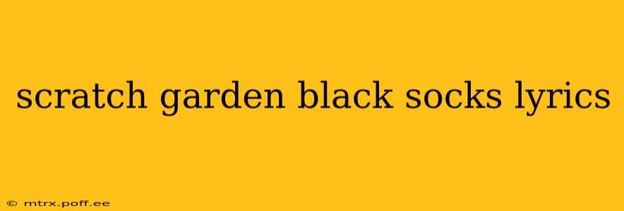 scratch garden black socks lyrics