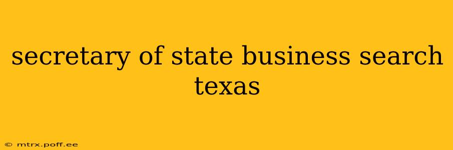 secretary of state business search texas