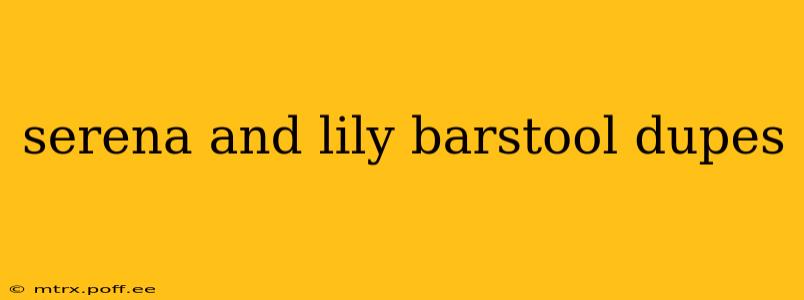 serena and lily barstool dupes