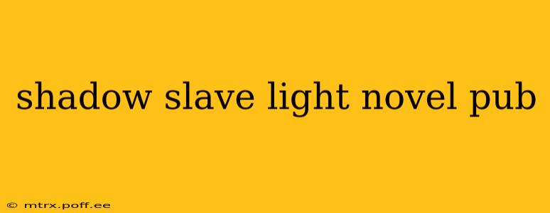 shadow slave light novel pub