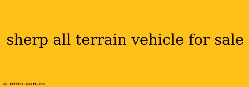 sherp all terrain vehicle for sale