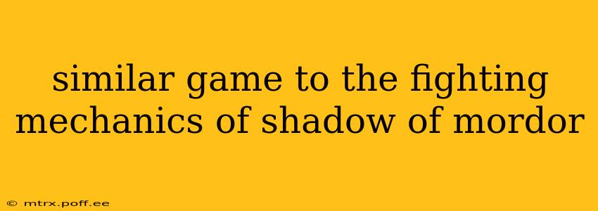 similar game to the fighting mechanics of shadow of mordor