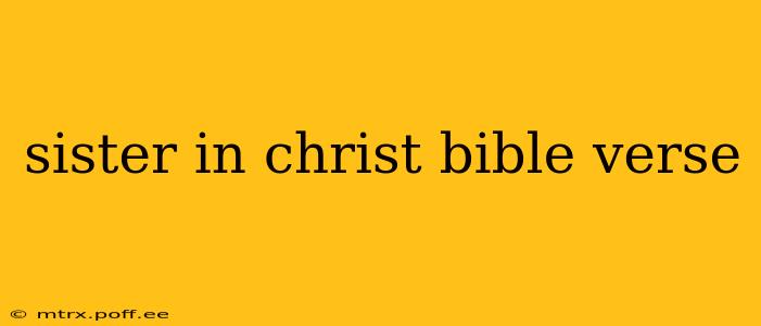 sister in christ bible verse