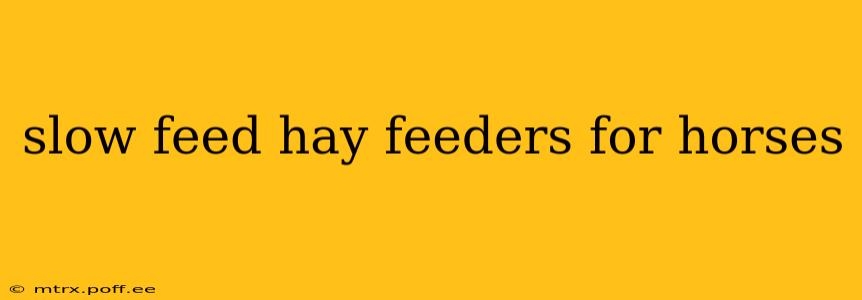 slow feed hay feeders for horses
