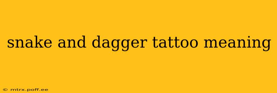 snake and dagger tattoo meaning