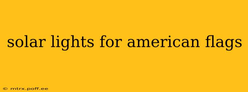 solar lights for american flags