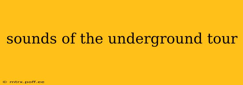 sounds of the underground tour