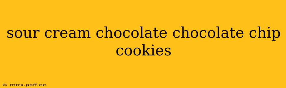 sour cream chocolate chocolate chip cookies