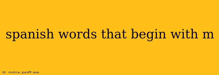 spanish words that begin with m