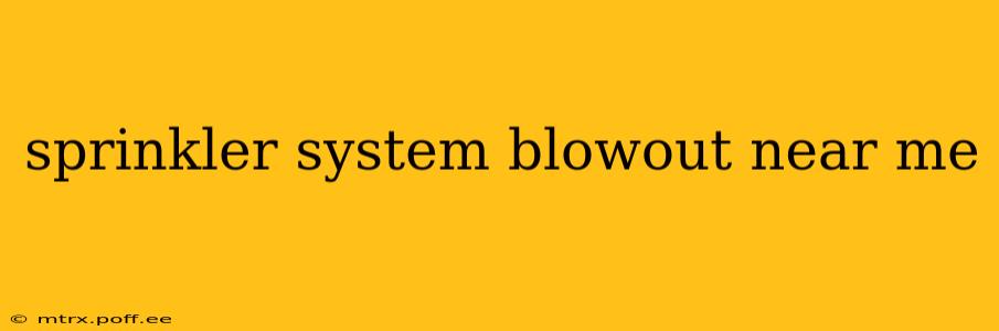 sprinkler system blowout near me