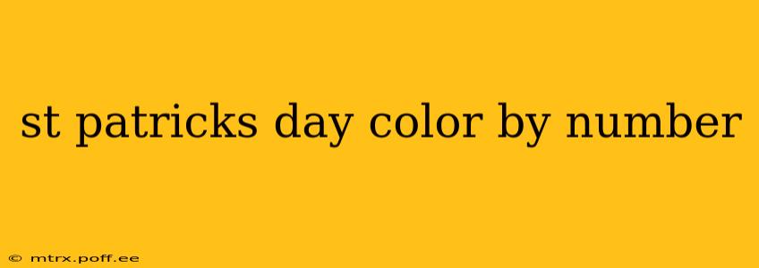 st patricks day color by number