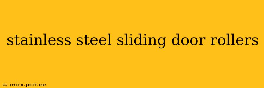 stainless steel sliding door rollers