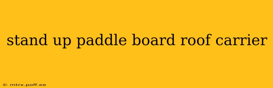 stand up paddle board roof carrier