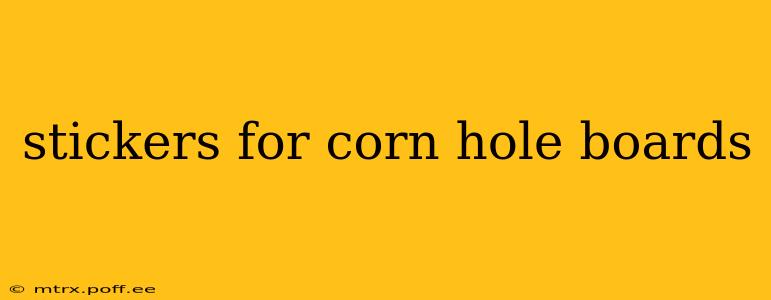 stickers for corn hole boards