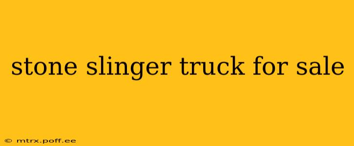 stone slinger truck for sale