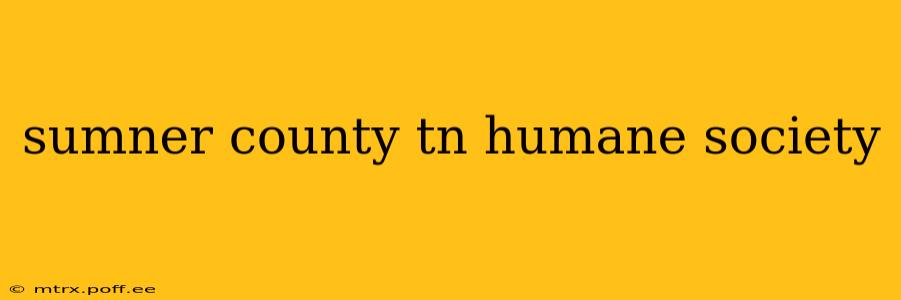 sumner county tn humane society
