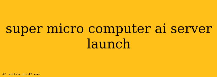 super micro computer ai server launch