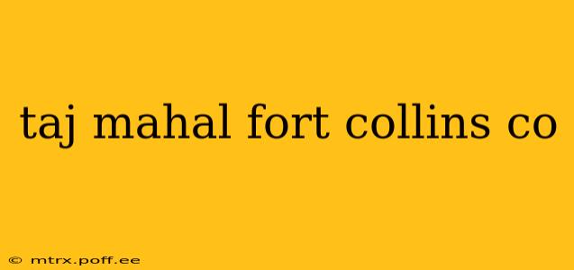 taj mahal fort collins co