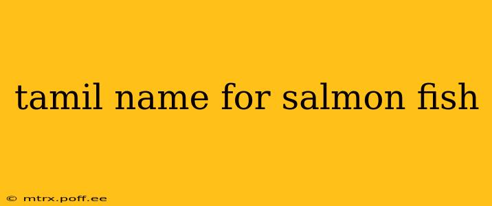 tamil name for salmon fish
